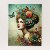  Victoriaans botanisch portret van een vrouw Legpuzzel (Verticaal)