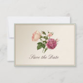 Victoriaans botanische stijl Sla de datumkaart op Save The Date (Voorkant)
