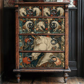 Victoriaans botanische William Morris Style Eenhoo Tissuepapier