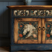 Victoriaans botanische William Morris Style Eenhoo Tissuepapier