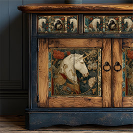 Victoriaans botanische William Morris Style Eenhoo Tissuepapier