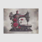 Victoriaans Boudoir | Antiek gouden naaimachine Tissuepapier (Voorkant)
