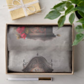 Victoriaans Boudoir | Antiek grootvaders klok Tissuepapier (Geschenk)