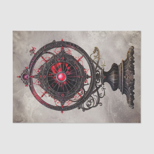 Victoriaans Boudoir | Antiek hemelastrolabium Tissuepapier (Voorkant)