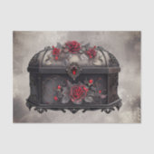 Victoriaans Boudoir | Antiek juwelen Keepsake Box Tissuepapier (Voorkant)