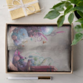 Victoriaans Boudoir | Antiek Lamp op Leesbureau Tissuepapier (Geschenk)