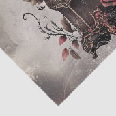 Victoriaans Boudoir | Antiek lantaarn met rode roz Tissuepapier (Detail)