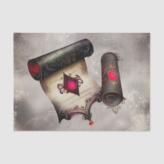 Victoriaans Boudoir | Antiek Magic Scroll met Pare Tissuepapier (Voorkant)