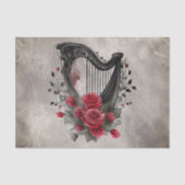 Victoriaans Boudoir | Antiek Muziek Keltische Lap Tissuepapier (Voorkant)