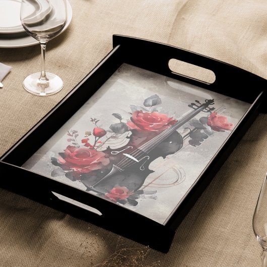 Victoriaans Boudoir | Antiek muziekviool en Rozen Tissuepapier