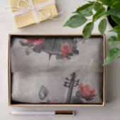 Victoriaans Boudoir | Antiek muziekviool en Rozen Tissuepapier (Geschenk)