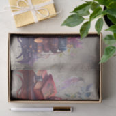 Victoriaans Boudoir | Antiek schrijftafel met lamp Tissuepapier (Geschenk)