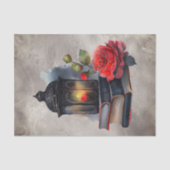 Victoriaans Boudoir | Antiek Spellbooks en Lantaar Tissuepapier (Voorkant)