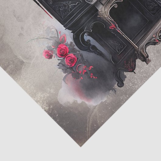 Victoriaans Boudoir | Antieke schrijftafel Tissuepapier (Detail)