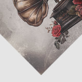 Victoriaans Boudoir | Oude Gramophone Muziekspeler Tissuepapier (Detail)