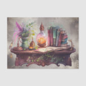 Victoriaans Boudoir | Oude Heksenbalie en Spellboo Tissuepapier (Voorkant)