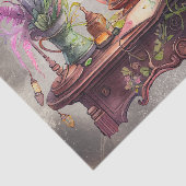 Victoriaans Boudoir | Oude Heksenbalie en Spellboo Tissuepapier (Detail)