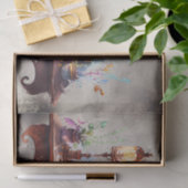 Victoriaans Boudoir | Oude schrijftafel veren penn Tissuepapier (Geschenk)