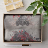 Victoriaans Boudoir | Oude  Vaas en Rode Rozen Tissuepapier (Geschenk)