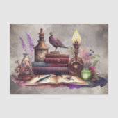 Victoriaans Boudoir | Oude Wizard Spellcaster Desk Tissuepapier (Voorkant)