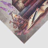 Victoriaans Boudoir | Oude Wizard Spellcaster Desk Tissuepapier (Detail)