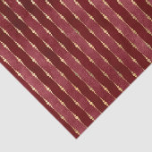 Victoriaans Bourgogne en gouden streep Tissuepapier (Detail)