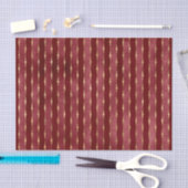 Victoriaans Bourgogne en gouden streep Tissuepapier (Craft)