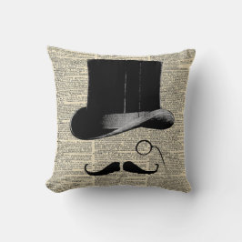 Victoriaans bovenste hoed,  woordenboek afdrukken kussen