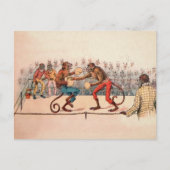 Victoriaans Boxing Monkeys Briefkaart (Voorkant)