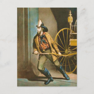 Victoriaans brandweerman 2 "De Amerikaanse vuurman Briefkaart