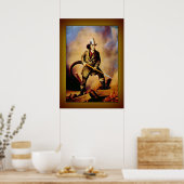 Victoriaans brandweerman "The American Fireman" Poster (Keuken)