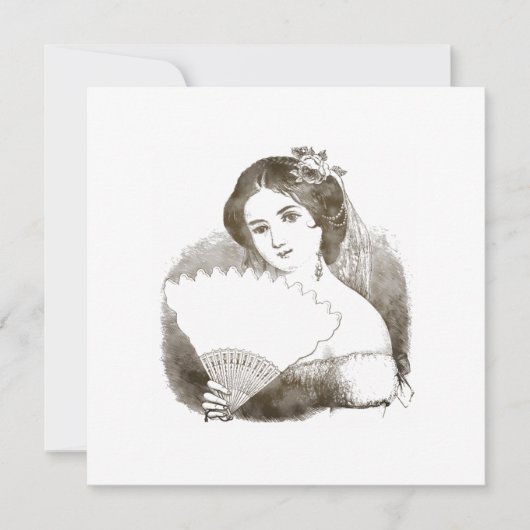  Victoriaans Bridal Hartelijk dank Bedankkaart (Voorkant)