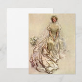  Victoriaans Bride, Antiek Bridal Portret (Voorkant / Achterkant)