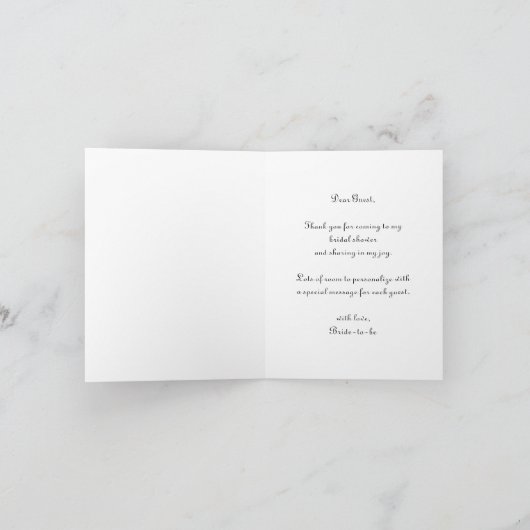  Victoriaans Bride, Antiek Bridal Portret Bedankkaart (Binnen)