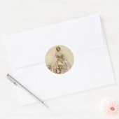  Victoriaans Bride, Antiek Bridal Portret Ronde Sticker (Envelop)