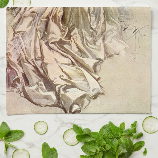  Victoriaans Bride, Antiek Bridal Portret Theedoek (Gevouwen)