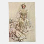  Victoriaans Bride, Antiek Bridal Portret Theedoek (Verticaal)