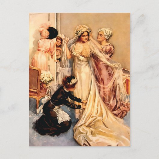 Victoriaans bride briefkaart (Voorkant)