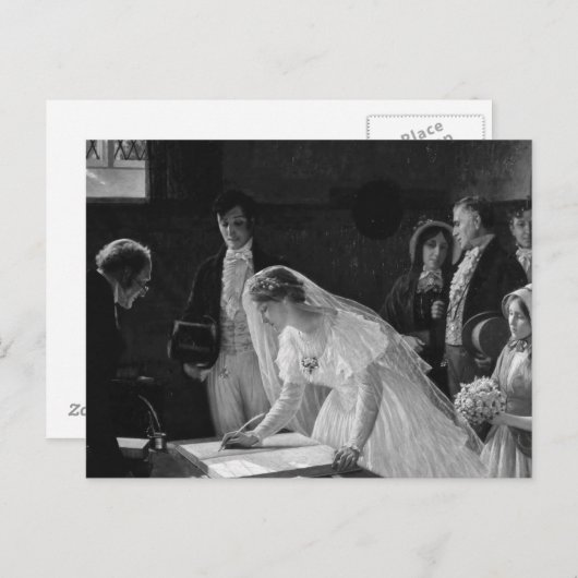 Victoriaans bride briefkaart (Voorkant / Achterkant)