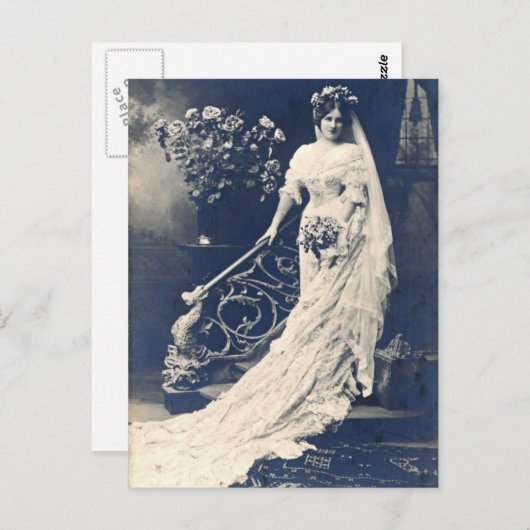 Victoriaans bride briefkaart (Voorkant / Achterkant)