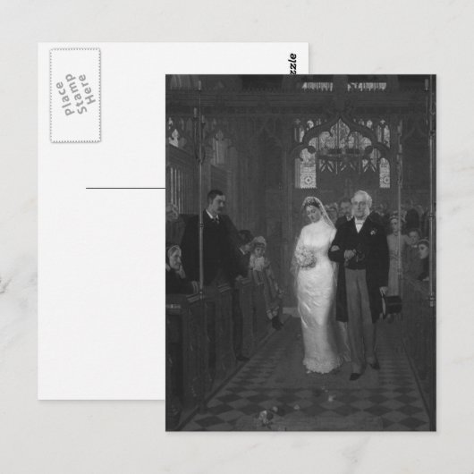 Victoriaans bride briefkaart (Voorkant / Achterkant)