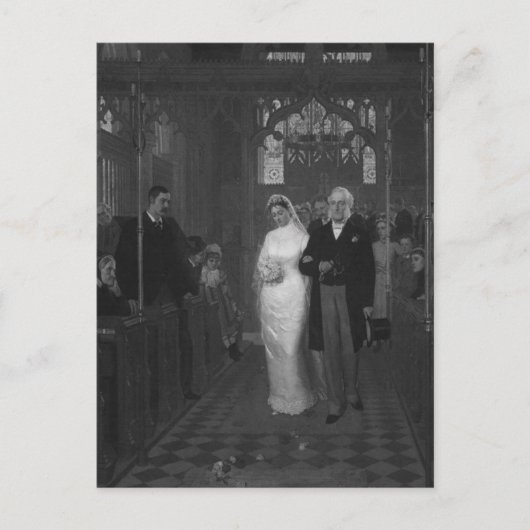 Victoriaans bride briefkaart (Voorkant)