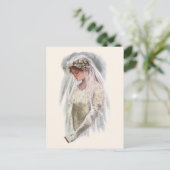  Victoriaans Bride met bijbelse Harrison Fisher Briefkaart (Staand voorkant)