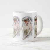  Victoriaans Bride met bijbelse Harrison Fisher Grote Koffiekop (Voorkant rechts)