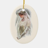  Victoriaans Bride met bijbelse Harrison Fisher Keramisch Ornament (Voorkant)
