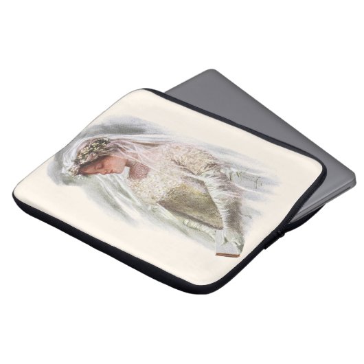 Victoriaans Bride met bijbelse Harrison Fisher Laptop Sleeve (Voorkant top)