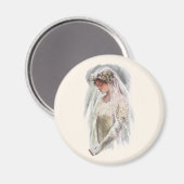 Victoriaans Bride met bijbelse Harrison Fisher Magneet (Voorkant / Achterkant)