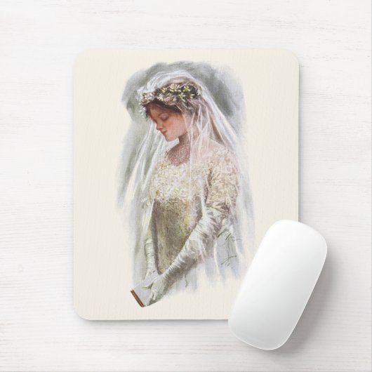 Victoriaans Bride met bijbelse Harrison Fisher Muismat (Met muis)