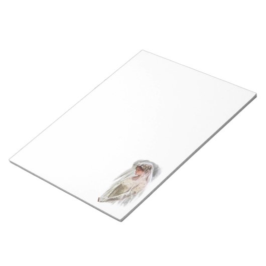  Victoriaans Bride met bijbelse Harrison Fisher Notitieblok (Schuin)