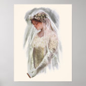 Victoriaans Bride met bijbelse Harrison Fisher Poster (Voorkant)